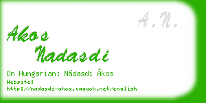 akos nadasdi business card